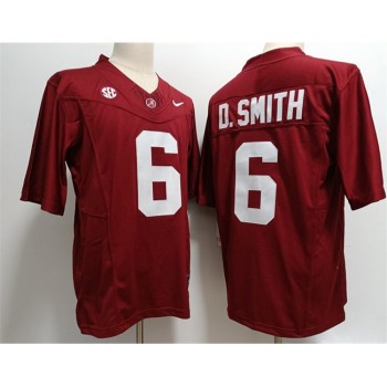 Men's Alabama Crimson Tide #6 DeVonta Smith Red Stitched Jersey Men's Alabama Crimson Tide #6 DeVonta Smith Red Stitched Jersey