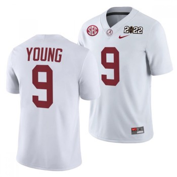 Men's Alabama Crimson Tide #9 Bryce Young 2022 Patch White College Football Stitched Jersey Men's Alabama Crimson Tide #9 Bryce Young 2022 Patch White College Football Stitched Jersey