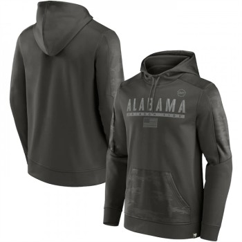 Men's Alabama Crimson Tide Olive OHT Military Appreciation Guardian Pullover Hoodie Men's Alabama Crimson Tide Olive OHT Military Appreciation Guardian Pullover Hoodie