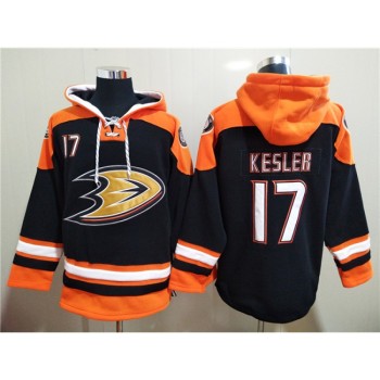 Men's Anaheim Ducks #17 Ryan Kesler Black Ageless Must-Have Lace-Up Pullover Hoodie Men's Anaheim Ducks #17 Ryan Kesler Black Ageless Must-Have Lace-Up Pullover Hoodie