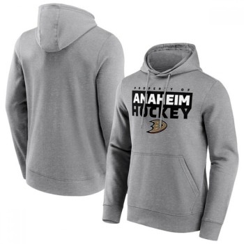 Men's Anaheim Ducks Grey Gain Ground Hoodie Men's Anaheim Ducks Grey Gain Ground Hoodie