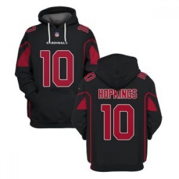 Men's Arizona Cardinals #10 DeAndre Hopkins 2021 Black Pullover Hoodie Men's Arizona Cardinals #10 DeAndre Hopkins 2021 Black Pullover Hoodie