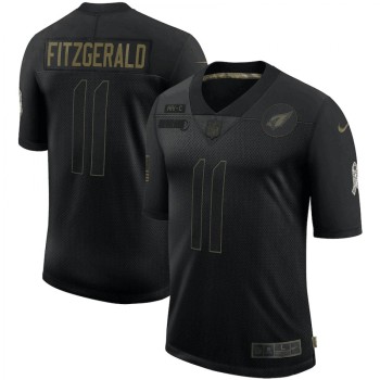 Men's Arizona Cardinals #11 Larry Fitzgerald 2020 Black Salute To Service Limited Stitched Jersey Men's Arizona Cardinals #11 Larry Fitzgerald 2020 Black Salute To Service Limited Stitched Jersey