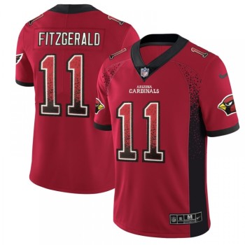 Men's Arizona Cardinals #11 Larry Fitzgerald Red 2018 Drift Fashion Color Rush Limited Stitched NFL Jersey Men's Arizona Cardinals #11 Larry Fitzgerald Red 2018 Drift Fashion Color Rush Limited Stitched NFL Jersey