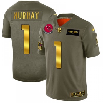 Men's Arizona Cardinals #1 Kyler Murray 2019 Olive/Gold Salute To Service Limited Stitched NFL Jersey Men's Arizona Cardinals #1 Kyler Murray 2019 Olive/Gold Salute To Service Limited Stitched NFL Jersey