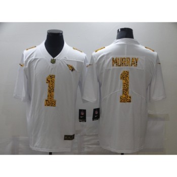 Men's Arizona Cardinals #1 Kyler Murray 2020 White Leopard Print Fashion Limited Stitched Jersey Men's Arizona Cardinals #1 Kyler Murray 2020 White Leopard Print Fashion Limited Stitched Jersey