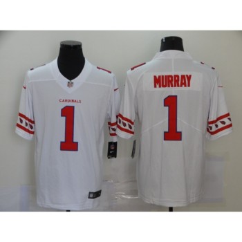 Men's Arizona Cardinals #1 Kyler Murray 2020 White Team Logo Limited Stitched Jersey