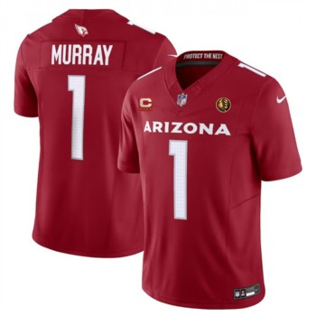 Men's Arizona Cardinals #1 Kyler Murray Red 2023 F.U.S.E. With 4-Star C Patch And John Madden Patch Vapor Limited Stitched Football Jersey Men's Arizona Cardinals #1 Kyler Murray Red 2023 F.U.S.E. With 4-Star C Patch And John Madden Patch Vapor Limited Stitched Football Jersey