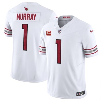 Men's Arizona Cardinals #1 Kyler Murray White 2023 F.U.S.E. With 4-Star C Patch Vapor Untouchable Limited Stitched Football Jersey Men's Arizona Cardinals #1 Kyler Murray White 2023 F.U.S.E. With 4-Star C Patch Vapor Untouchable Limited Stitched Football Jersey