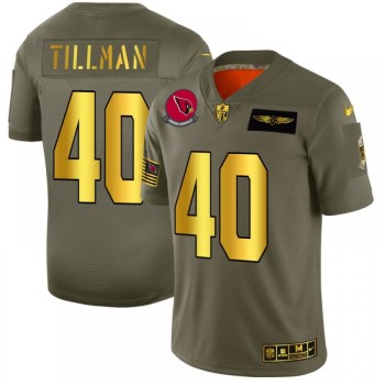 Men's Arizona Cardinals #40 Pat Tillman 2019 Olive/Gold Salute To Service Limited Stitched NFL Jersey Men's Arizona Cardinals #40 Pat Tillman 2019 Olive/Gold Salute To Service Limited Stitched NFL Jersey