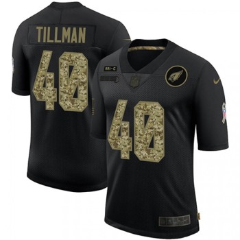 Men's Arizona Cardinals #40 Pat Tillman 2020 Black Camo Salute To Service Stitched Jersey Men's Arizona Cardinals #40 Pat Tillman 2020 Black Camo Salute To Service Stitched Jersey