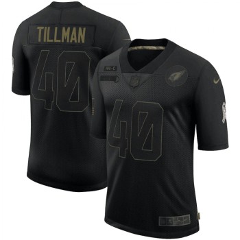 Men's Arizona Cardinals #40 Pat Tillman 2020 Black Salute To Service Limited Stitched Jersey Men's Arizona Cardinals #40 Pat Tillman 2020 Black Salute To Service Limited Stitched Jersey