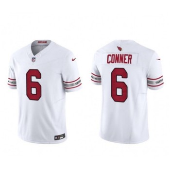 Men's Arizona Cardinals #6 James Conner White 2023 F.U.S.E. Vapor Untouchable Limited Stitched Football Jersey Men's Arizona Cardinals #6 James Conner White 2023 F.U.S.E. Vapor Untouchable Limited Stitched Football Jersey
