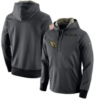 Men's Arizona Cardinals Anthracite Salute to Service Player Performance Hoodie Men's Arizona Cardinals Anthracite Salute to Service Player Performance Hoodie