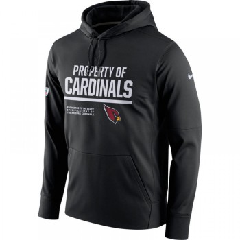 Men's Arizona Cardinals Black Circuit Property Of Performance Pullover Hoodie Men's Arizona Cardinals Black Circuit Property Of Performance Pullover Hoodie