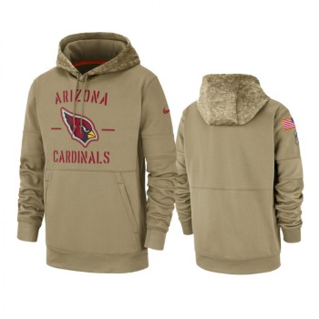 Men's Arizona Cardinals Tan 2019 Salute to Service Sideline Therma Pullover Hoodie Men's Arizona Cardinals Tan 2019 Salute to Service Sideline Therma Pullover Hoodie
