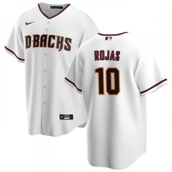Men's Arizona Diamondbacks #10 Josh Rojas White Cool Base Stitched Baseball Jersey Men's Arizona Diamondbacks #10 Josh Rojas White Cool Base Stitched Baseball Jersey