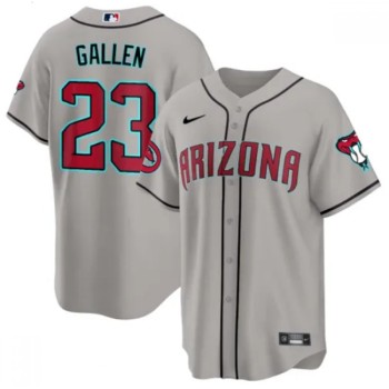 Men's Arizona Diamondbacks #23 Zac Gallen 2023/24 Gray Cool Base Stitched Baseball Jersey Men's Arizona Diamondbacks #23 Zac Gallen 2023/24 Gray Cool Base Stitched Baseball Jersey