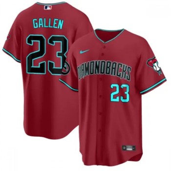 Men's Arizona Diamondbacks #23 Zac Gallen 2023/24 Red Cool Base Stitched Baseball Jersey Men's Arizona Diamondbacks #23 Zac Gallen 2023/24 Red Cool Base Stitched Baseball Jersey