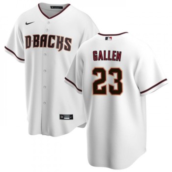 Men's Arizona Diamondbacks #23 Zac Gallen White Cool Base Stitched Baseball Jersey Men's Arizona Diamondbacks #23 Zac Gallen White Cool Base Stitched Baseball Jersey