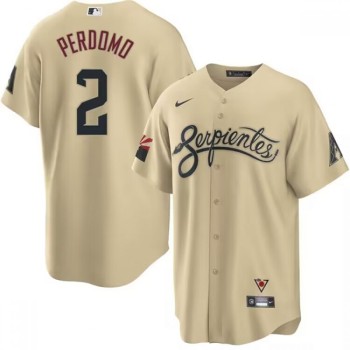 Men's Arizona Diamondbacks #2 Geraldo Perdomo 2021 Cream City Connect Cool Base Stitched Jersey Men's Arizona Diamondbacks #2 Geraldo Perdomo 2021 Cream City Connect Cool Base Stitched Jersey