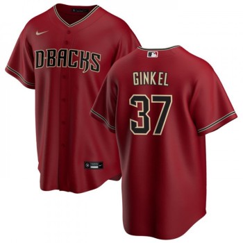 Men's Arizona Diamondbacks #37 Kevin Ginkel Red Cool Base Stitched Baseball Jersey Men's Arizona Diamondbacks #37 Kevin Ginkel Red Cool Base Stitched Baseball Jersey