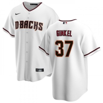 Men's Arizona Diamondbacks #37 Kevin Ginkel White Cool Base Stitched Baseball Jersey Men's Arizona Diamondbacks #37 Kevin Ginkel White Cool Base Stitched Baseball Jersey