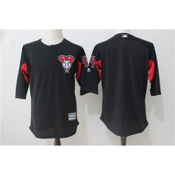 Men's Arizona Diamondbacks #44 Paul Goldschmidt Black/ Red Authentic Collection On Field 3/4 Sleeve Batting Practice Stitched MLB Jersey Men's Arizona Diamondbacks #44 Paul Goldschmidt Black/ Red Authentic Collection On Field 3/4 Sleeve Batting Practice Stitched MLB Jersey