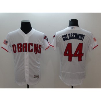 Men's Arizona Diamondbacks #44 Paul Goldschmidt White Flexbase Stitched MLB Jersey Men's Arizona Diamondbacks #44 Paul Goldschmidt White Flexbase Stitched MLB Jersey