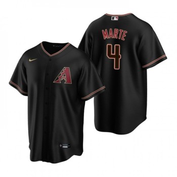 Men's Arizona Diamondbacks #4 Ketel Marte Black Cool Base Stitched Baseball Jersey Men's Arizona Diamondbacks #4 Ketel Marte Black Cool Base Stitched Baseball Jersey