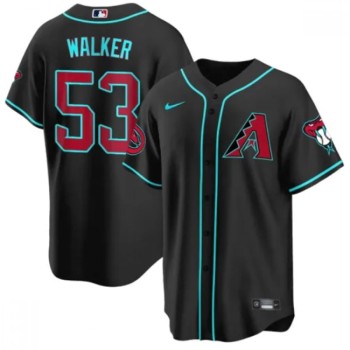Men's Arizona Diamondbacks #53 Christian Walker 2023/24 Black Cool Base Stitched Baseball Jersey Men's Arizona Diamondbacks #53 Christian Walker 2023/24 Black Cool Base Stitched Baseball Jersey