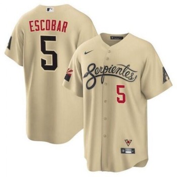 Men's Arizona Diamondbacks #5 Eduardo Escobar 2021 Cream City Connect Cool Base Stitched MLB Jersey Men's Arizona Diamondbacks #5 Eduardo Escobar 2021 Cream City Connect Cool Base Stitched MLB Jersey