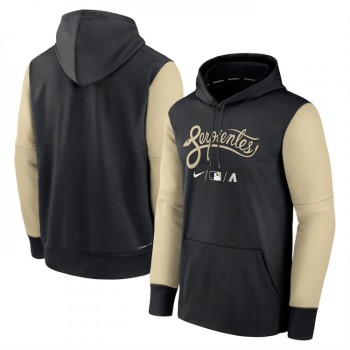 Men's Arizona Diamondbacks Black 2022 City Connect Therma Performance Pullover Hoodie Men's Arizona Diamondbacks Black 2022 City Connect Therma Performance Pullover Hoodie