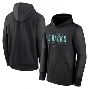 Men's Arizona Diamondbacks Black Pregame Performance Pullover Hoodie Men's Arizona Diamondbacks Black Pregame Performance Pullover Hoodie