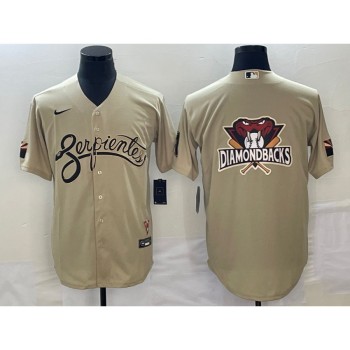 Men's Arizona Diamondbacks Cream City Connect Team Big Logo Cool Base Stitched Baseball Jersey Men's Arizona Diamondbacks Cream City Connect Team Big Logo Cool Base Stitched Baseball Jersey