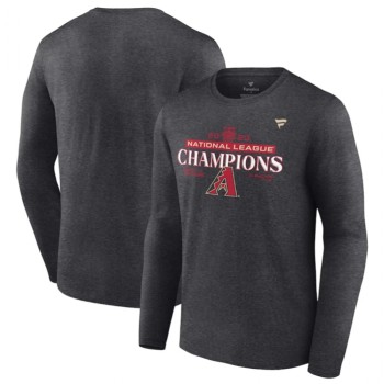 Men's Arizona Diamondbacks Heather Charcoal 2023 National League Champions Locker Room Long Sleeve T-Shirt Men's Arizona Diamondbacks Heather Charcoal 2023 National League Champions Locker Room Long Sleeve T-Shirt