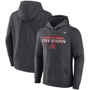 Men's Arizona Diamondbacks Heather Charcoal 2023 National League Champions Locker Room Pullover Hoodie Men's Arizona Diamondbacks Heather Charcoal 2023 National League Champions Locker Room Pullover Hoodie