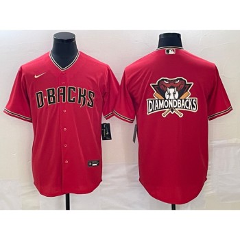 Men's Arizona Diamondbacks Red Team Big Logo Cool Base Stitched Baseball Jersey Men's Arizona Diamondbacks Red Team Big Logo Cool Base Stitched Baseball Jersey