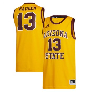 Men's Arizona State Sun Devils #13 James Harden Gold stitched NCAA Jersey Men's Arizona State Sun Devils #13 James Harden Gold stitched NCAA Jersey