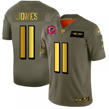 Men's Atlanta Falcons #11 Julio Jones 2019 Olive/Gold Salute To Service Limited Stitched NFL Jersey Men's Atlanta Falcons #11 Julio Jones 2019 Olive/Gold Salute To Service Limited Stitched NFL Jersey