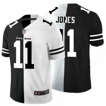 Men's Atlanta Falcons #11 Julio Jones Black And White Split Limited Stitched Jersey Men's Atlanta Falcons #11 Julio Jones Black And White Split Limited Stitched Jersey