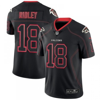 Men's Atlanta Falcons #18 Calvin Ridley Black 2018 Lights Out Color Rush NFL Limited Stitched Jersey