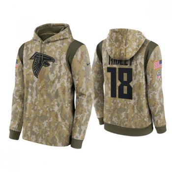 Men's Atlanta Falcons #18 Calvin Ridley Camo 2021 Salute To Service Therma Performance Pullover Hoodie Men's Atlanta Falcons #18 Calvin Ridley Camo 2021 Salute To Service Therma Performance Pullover Hoodie