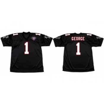 Men's Atlanta Falcons #1 Jeff George Black 1994 Home Throwback Stitched Football Jersey Men's Atlanta Falcons #1 Jeff George Black 1994 Home Throwback Stitched Football Jersey