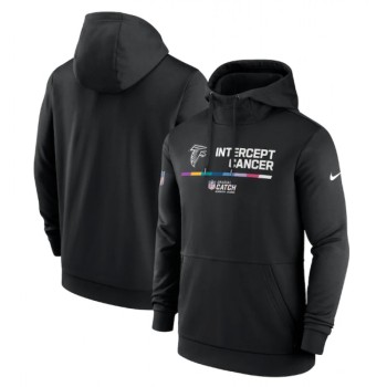 Men's Atlanta Falcons 2022 Black Crucial Catch Therma Performance Pullover Hoodie Men's Atlanta Falcons 2022 Black Crucial Catch Therma Performance Pullover Hoodie