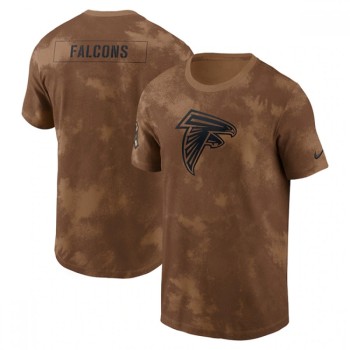 Men's Atlanta Falcons 2023 Brown Salute To Service Sideline T-Shirt Men's Atlanta Falcons 2023 Brown Salute To Service Sideline T-Shirt