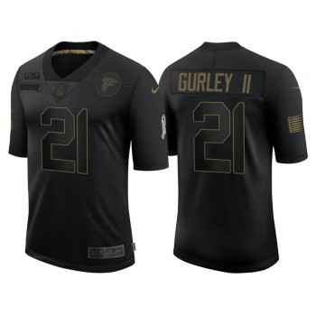 Men's Atlanta Falcons #21 Todd Gurley II 2020 Black Salute To Service Limited Stitched Jersey Men's Atlanta Falcons #21 Todd Gurley II 2020 Black Salute To Service Limited Stitched Jersey