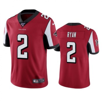 Men's Atlanta Falcons #2 Matt Ryan Red 2019 100th Season Vapor Untouchable Limited Stitched NFL Jersey Men's Atlanta Falcons #2 Matt Ryan Red 2019 100th Season Vapor Untouchable Limited Stitched NFL Jersey