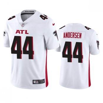 Men's Atlanta Falcons #44 Troy Andersen White NFL Draft Vapor Untouchable Limited Stitched Jersey Men's Atlanta Falcons #44 Troy Andersen White NFL Draft Vapor Untouchable Limited Stitched Jersey