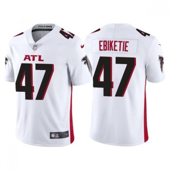 Men's Atlanta Falcons #47 Arnold Ebiketie White Vapor Untouchable Limited Stitched Jersey Men's Atlanta Falcons #47 Arnold Ebiketie White Vapor Untouchable Limited Stitched Jersey